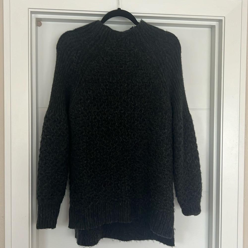Anthropologie dark grey alpaca sweater